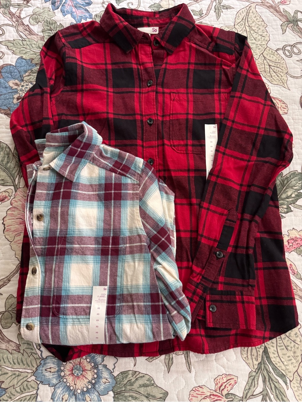 Bundle of 2 SO Cozy Flannels NWT